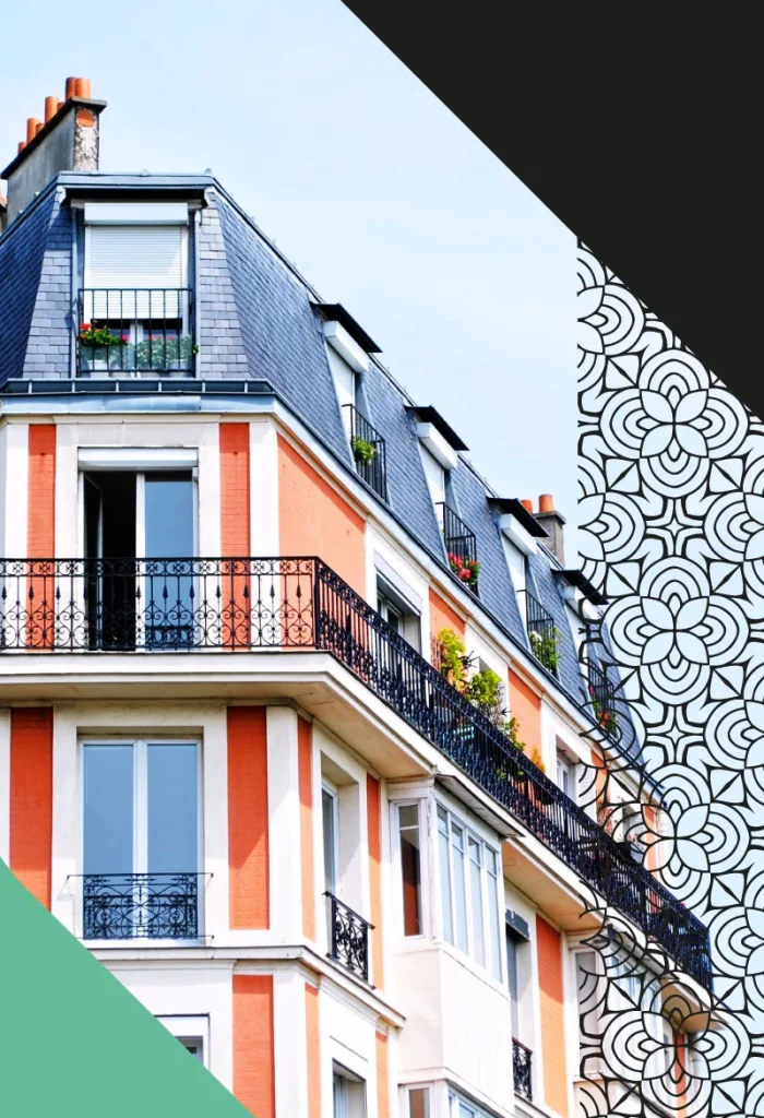 Imagen de un edificio muy colorido