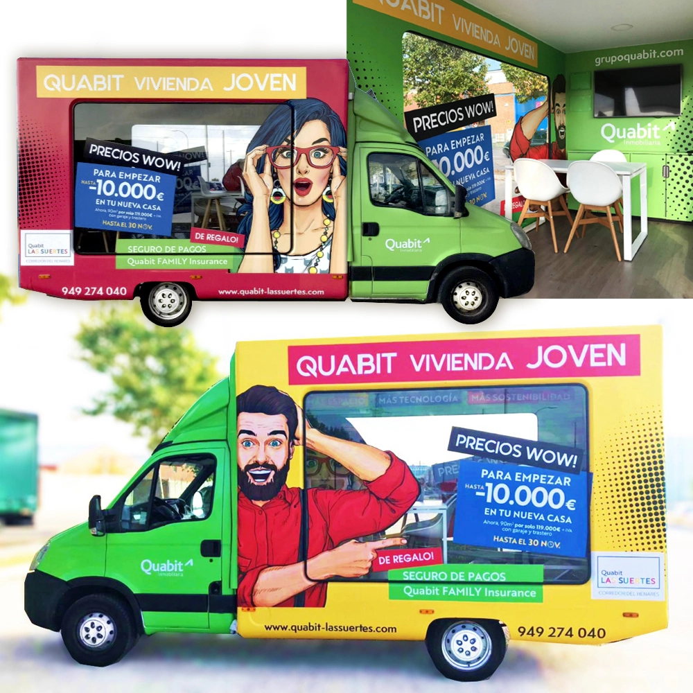 Publicidad en una furgoneta